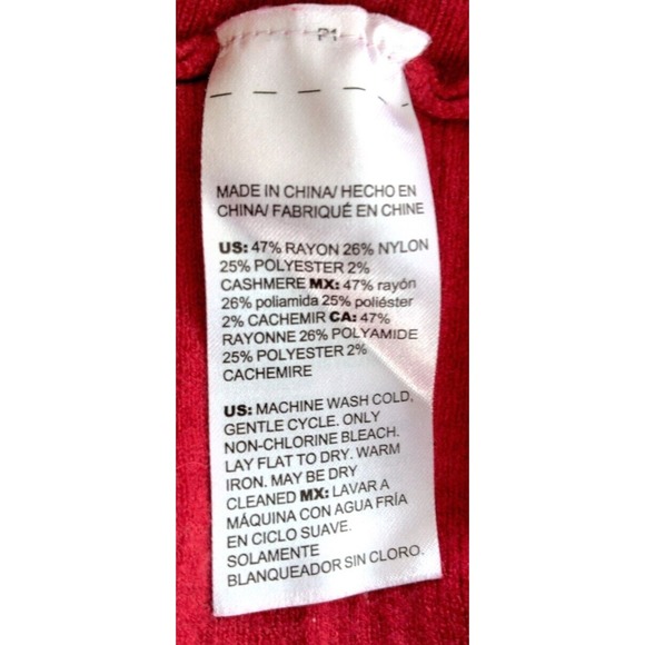 Chico's Red Pullover Sweater Round Neck Long Sleeve Sz 3 - Picture 7 of 7